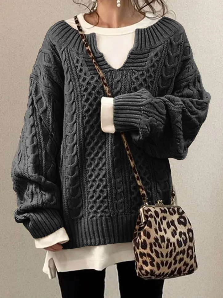 Casual V Neck Sweater