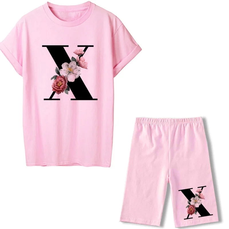 2021 Short Sleeve Sexy Tshirt And Pant Sports Suits Biker Shorts Two Piece Set Women Fashion Tracksuit Summer Outfits For Woman