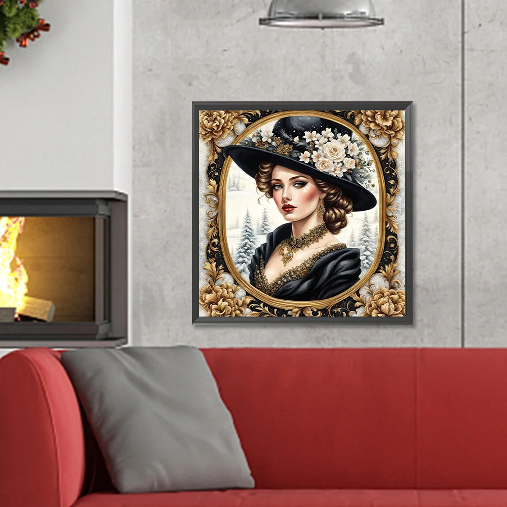 Diamond Painting - Full Round Drill - Noble Woman(Canvas|30*30cm)