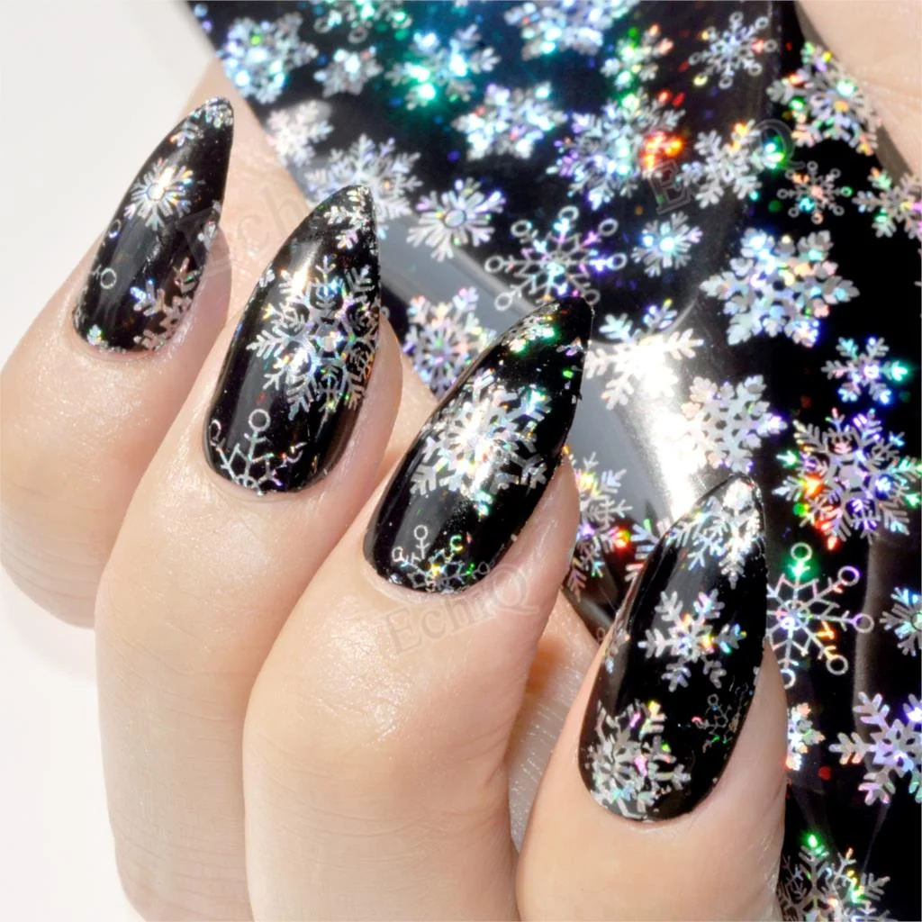 More Than 250 Design Beautiful Designed Nail Art Product Nail Glue transfer Foil Beautiful Flower Purple Orange-Nail Inspo