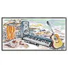 Music Of Sea-14CT Stamped Cross Stitch 38*21cm/14.96*8.27in tapestrymarket