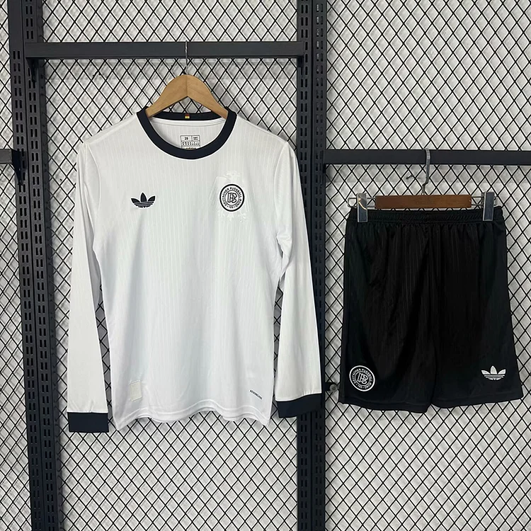 2025 Germany 125th Anniversary Edition (Long Sleeve + Shorts) White Kids Set