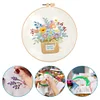 Flowers-DIY Embroidery Kit with Pattern Cotton Threads Needles Hoop 30*30cm/11.8*11.8in