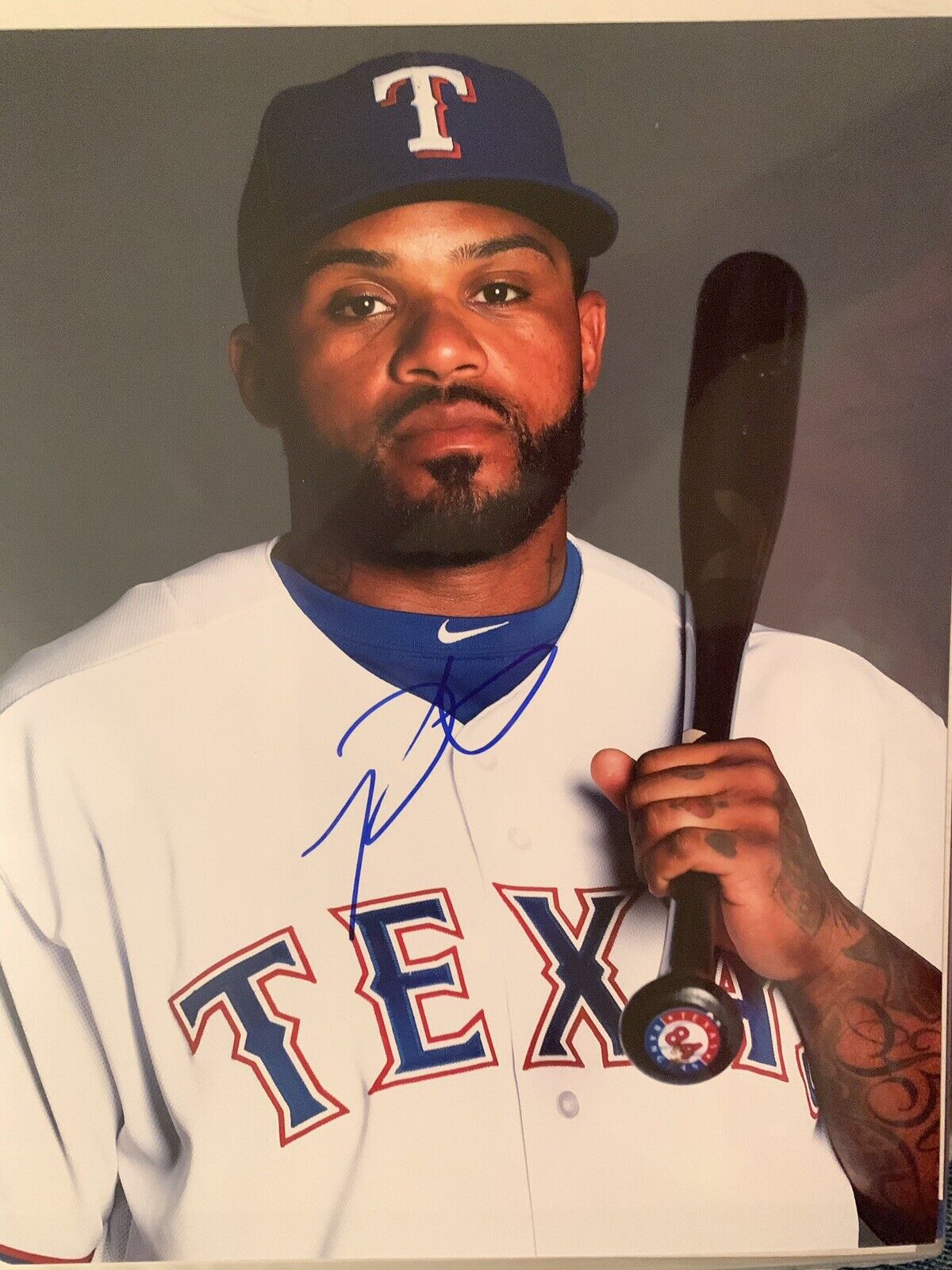 prince fielder Signed 8x10 Rangers