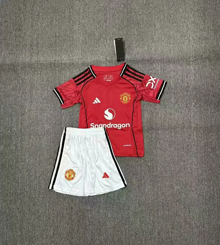 2025-26-Manchester United Home-Jersey-Children's Kit