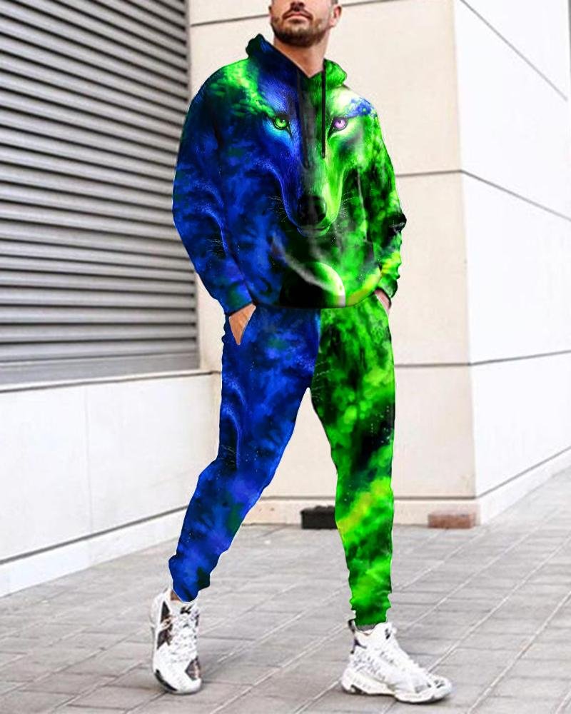 Men's Leisure Animal Sports Suit