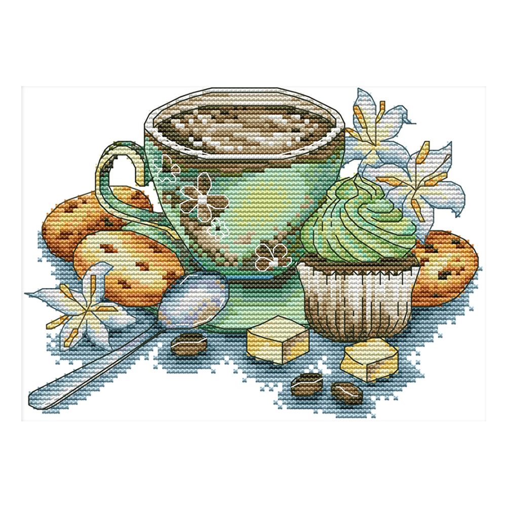 14ct Stamped Cross Stitch - Teacup (27*19cm)