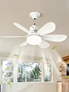 40w/200-2000lm Small Ceiling Fan with Lights with Remote Control Breeze Fan Light Three Color Temperature Options for Living Room Study & Household Use