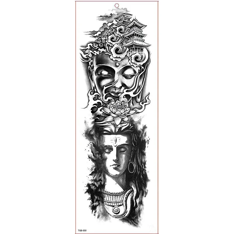 Large Arm Sleeve Tattoo Waterproof Temporary Tattoo Sticker Tiger Butterfly Men Full Flower Tatoo Body Art Tattoo Girl