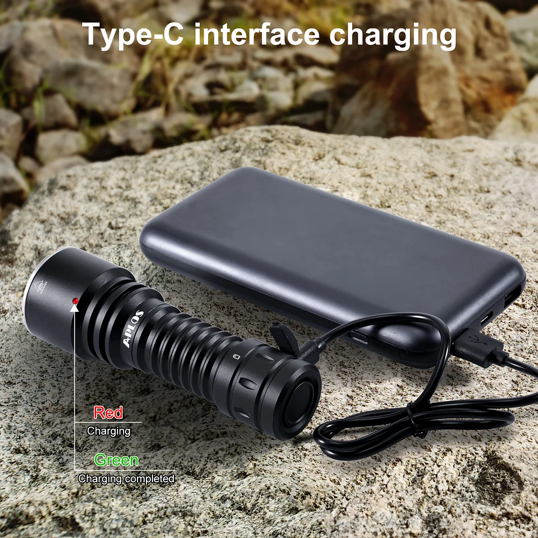APLOS T04 Tactical Flashlights Rechargeable - Bright Small Flashlight Waterproof 1600 Lumens ...