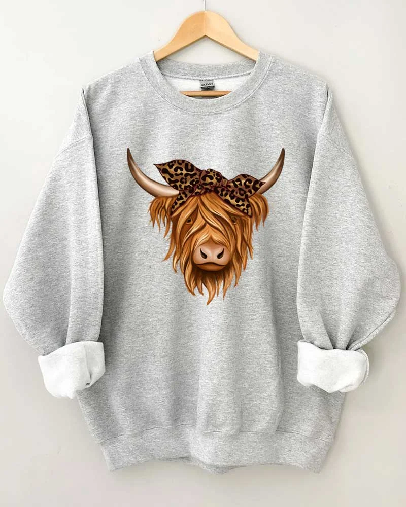 Highland Cow Crewneck Sweatshirt