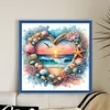 (US Local)Beach-11CT Counted Cross Stitch Kit(40x40cm)