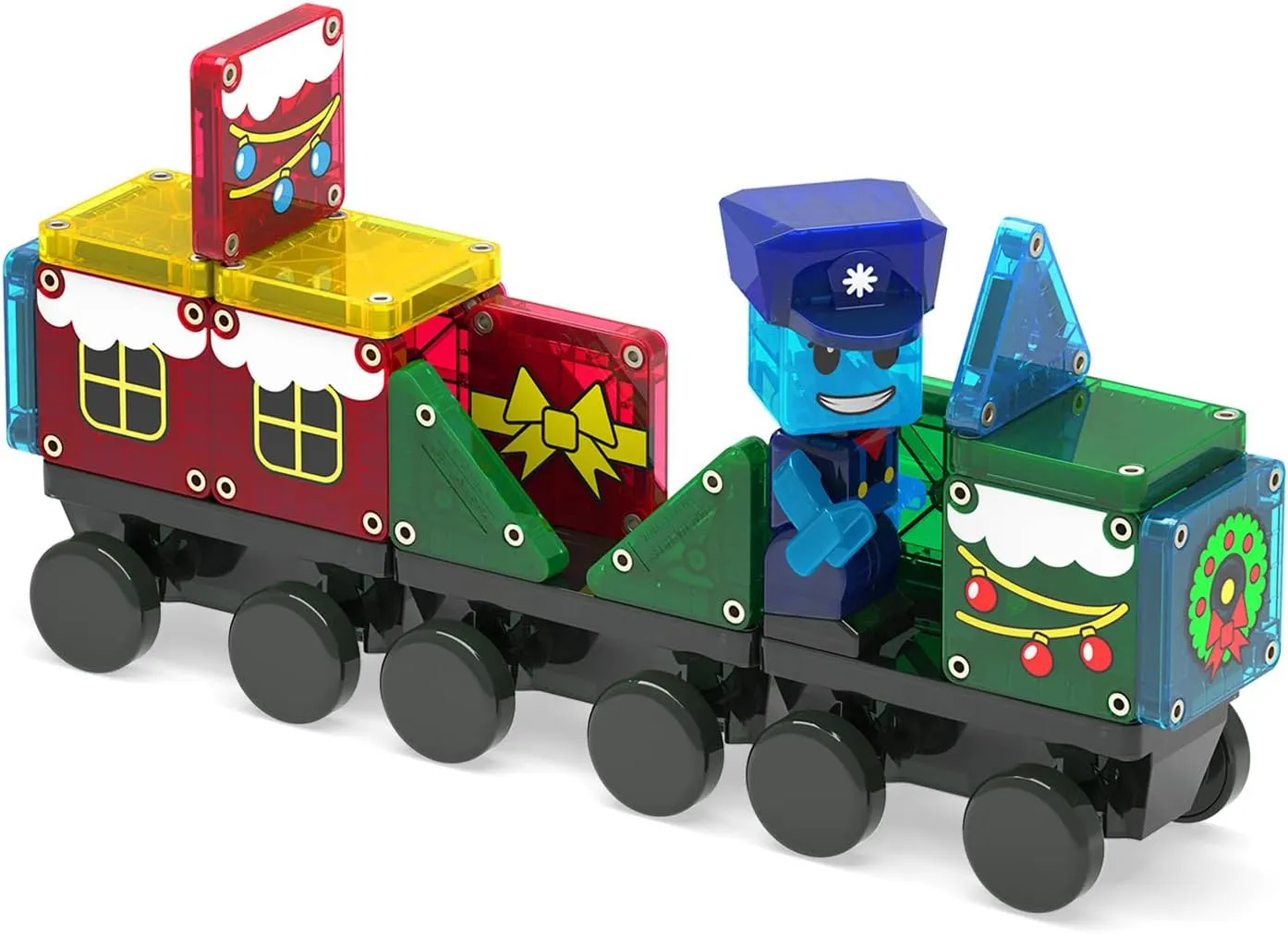 Magnetic Holiday Builder Advent Calendar – 34-Piece Creative Play Set