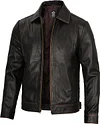 Decrum Mens Leather Jacket - Real Lambskin Classic Vintage Style Leather Jackets For Men