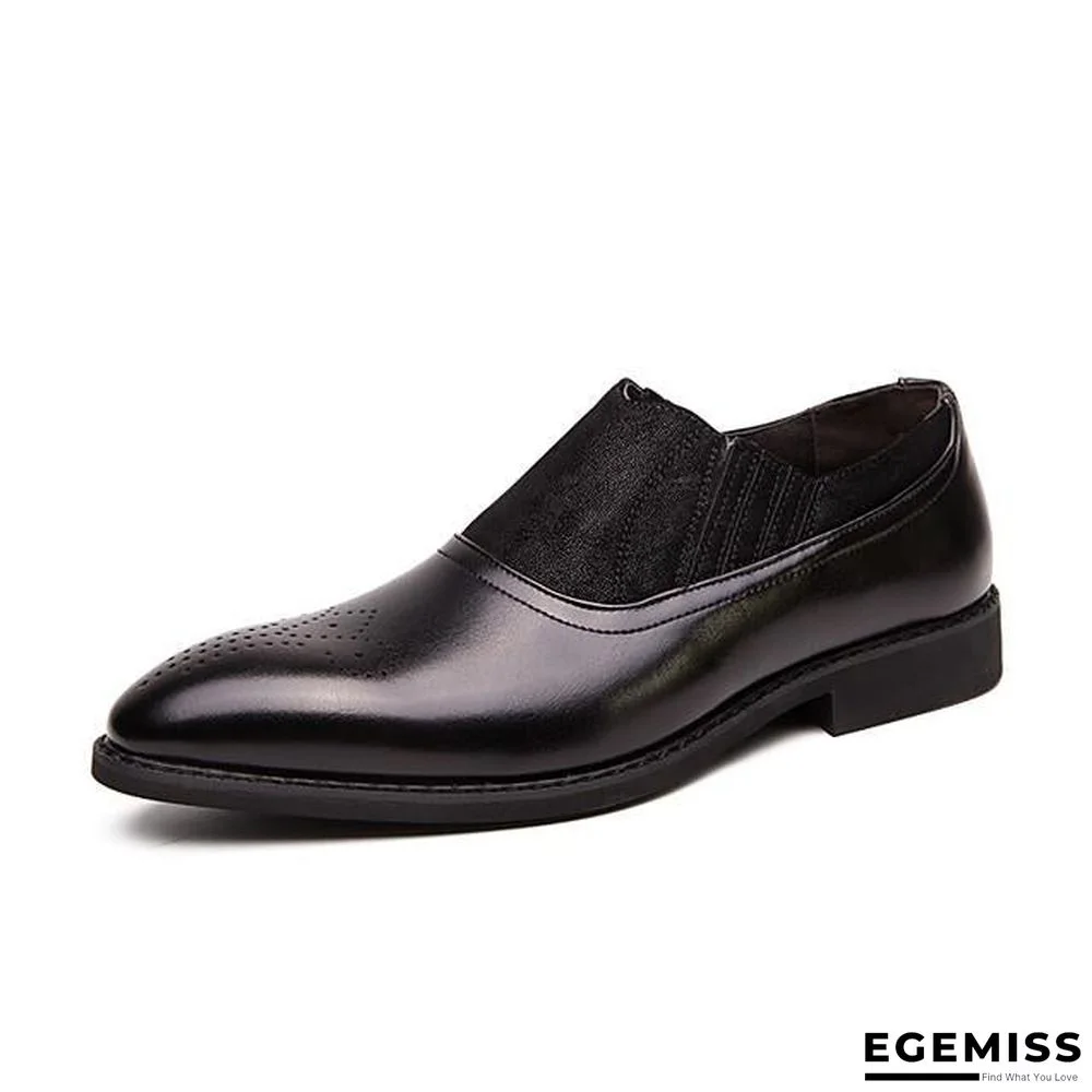 Men's Summer / Fall Classic / British Daily Office & Career Loafers & Slip-Ons Faux Leather Non-slipping Wear Proof Black / Brown | EGEMISS