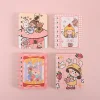4PCS Cute Cartoon A7 Mini Portable Writing Paper Notebooks Diary Meeting Stationery Gift