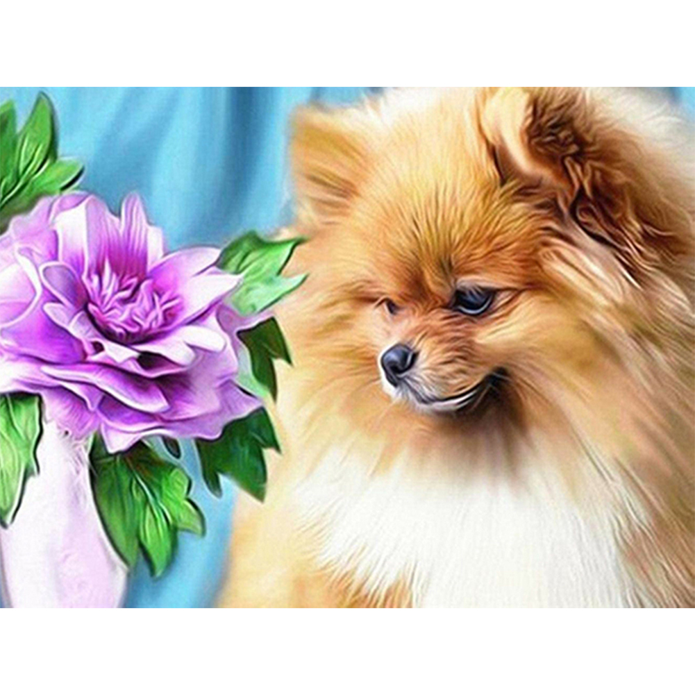 

(Multi-Size) Cute Dog - Round/Square Drill Diamond Painting - 40*30CM, Round diamond 30*40cm, 501 Original