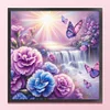 Flower Waterfall-11CT Stamped Cross Stitch 50*50cm/19.69*19.69in