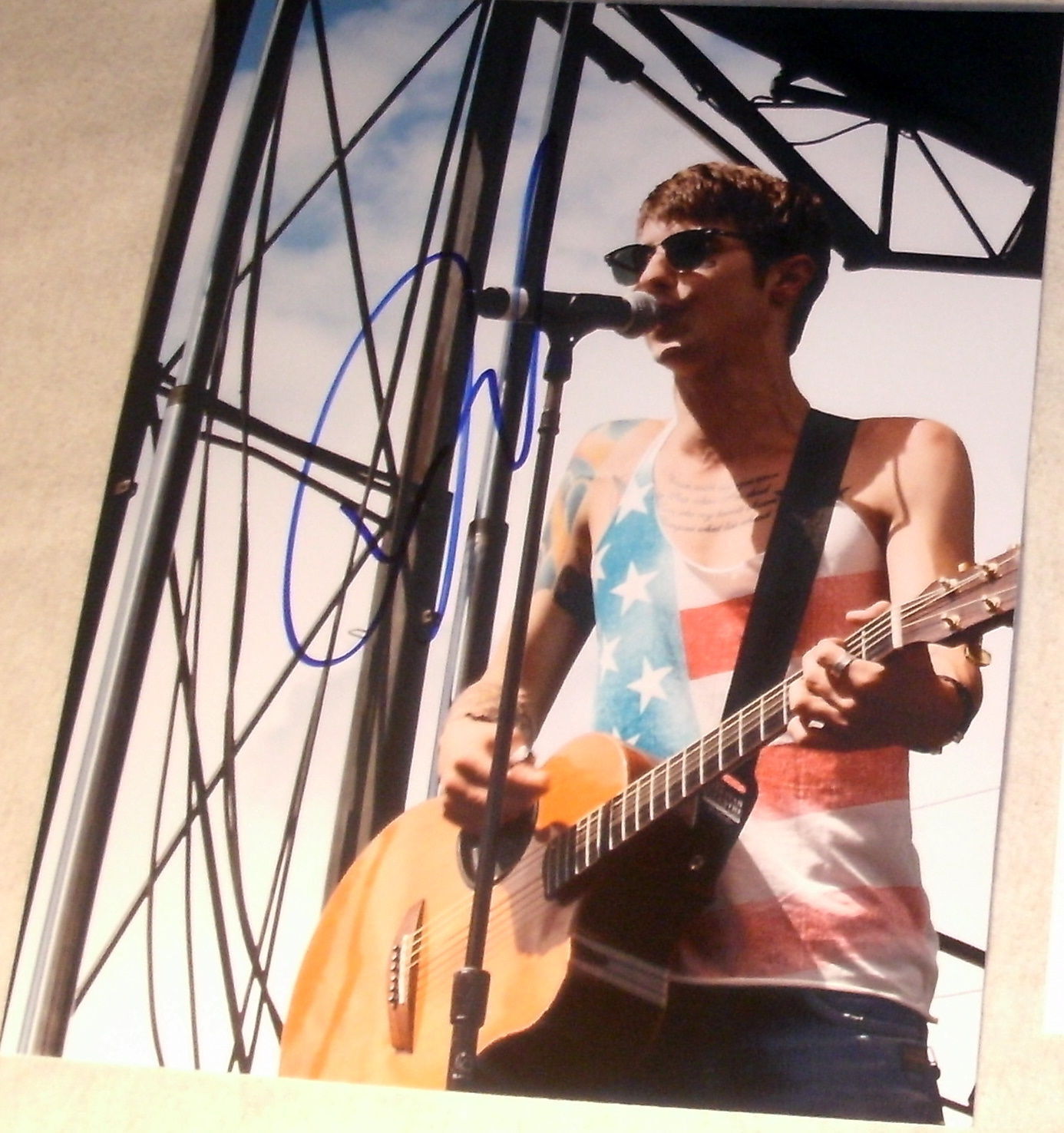 RYAN FOLLESE SIGNED AUTOGRAPH HOT CHELLE RAE SEXY TANK TOP TATTOO 8X10 Photo Poster painting COA