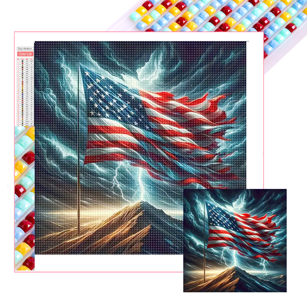 Eagle Of Independence 40*40cm(picture) full square drill diamond painting