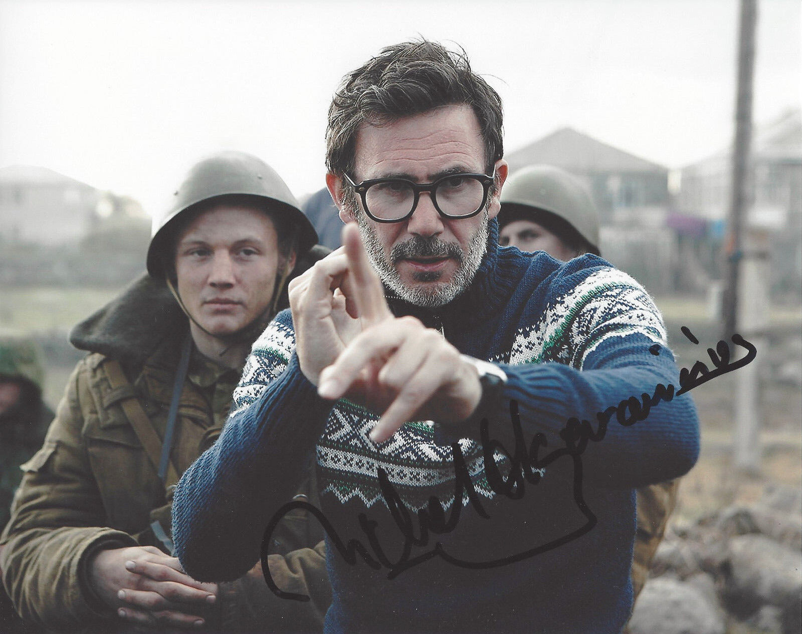 DIRECTOR MICHEL HAZANAVICIUS SIGNED AUTHENTIC THE ARTIST 8X10 Photo Poster painting B COA PROOF