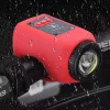 Bicycle light road bike high decibel horn light outdoor cycling waterproof USB lighting mountain bike front light bell