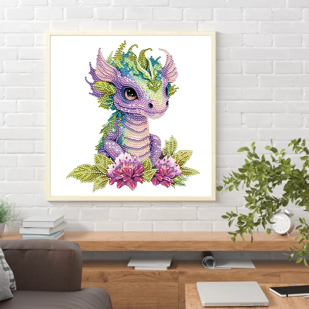 Diamond Painting - Partial Special Shaped Drill - Dragon(30*30cm)