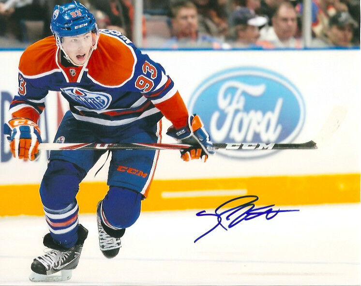 Edmonton Oilers Ryan Nugent Hopkins Signed Autographed 8x10 Photo Poster painting COA A