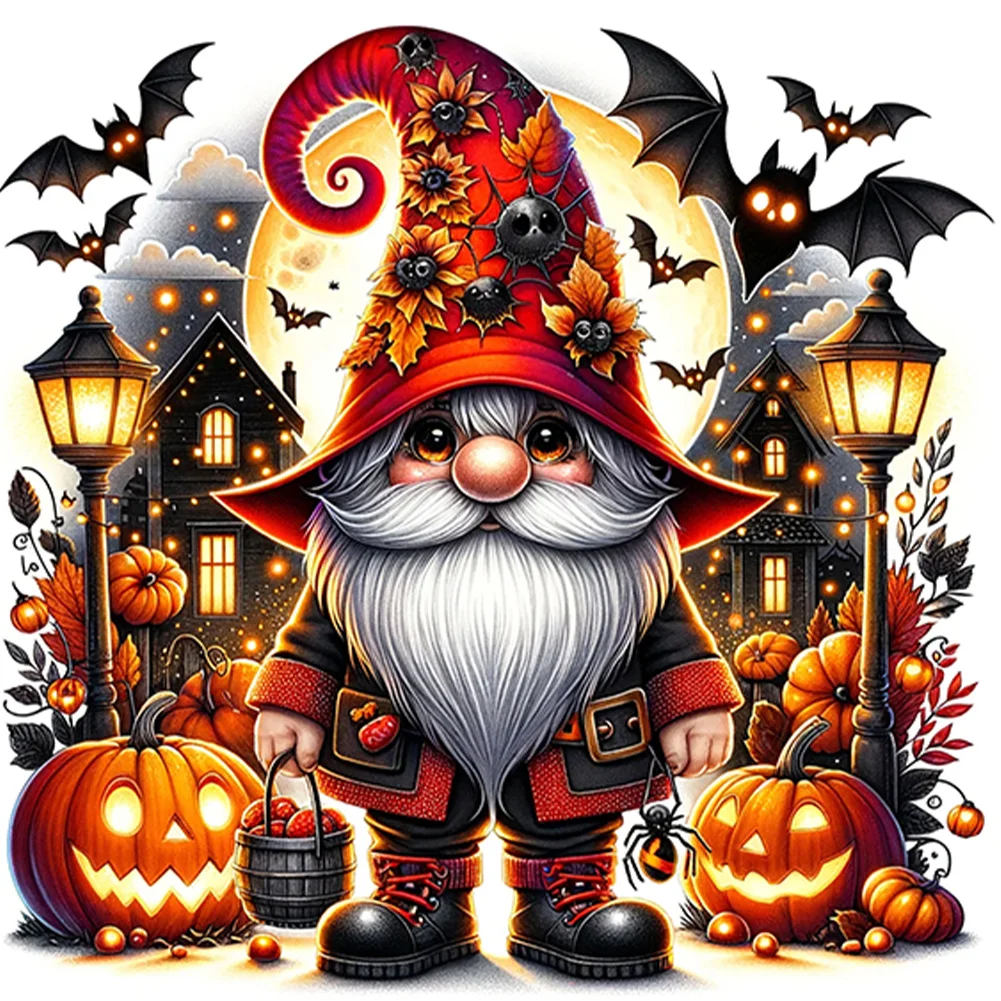 Partial AB Diamond Painting - Full Round Drill - Halloween Goblin(Canvas|45*45cm)