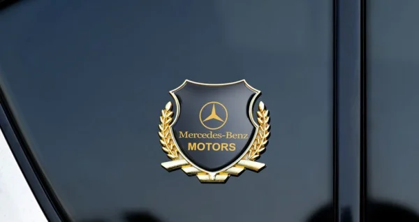 Car Logo Rear Window Triangle Glass Side Logo Metal Car Logo Sticker Decoration