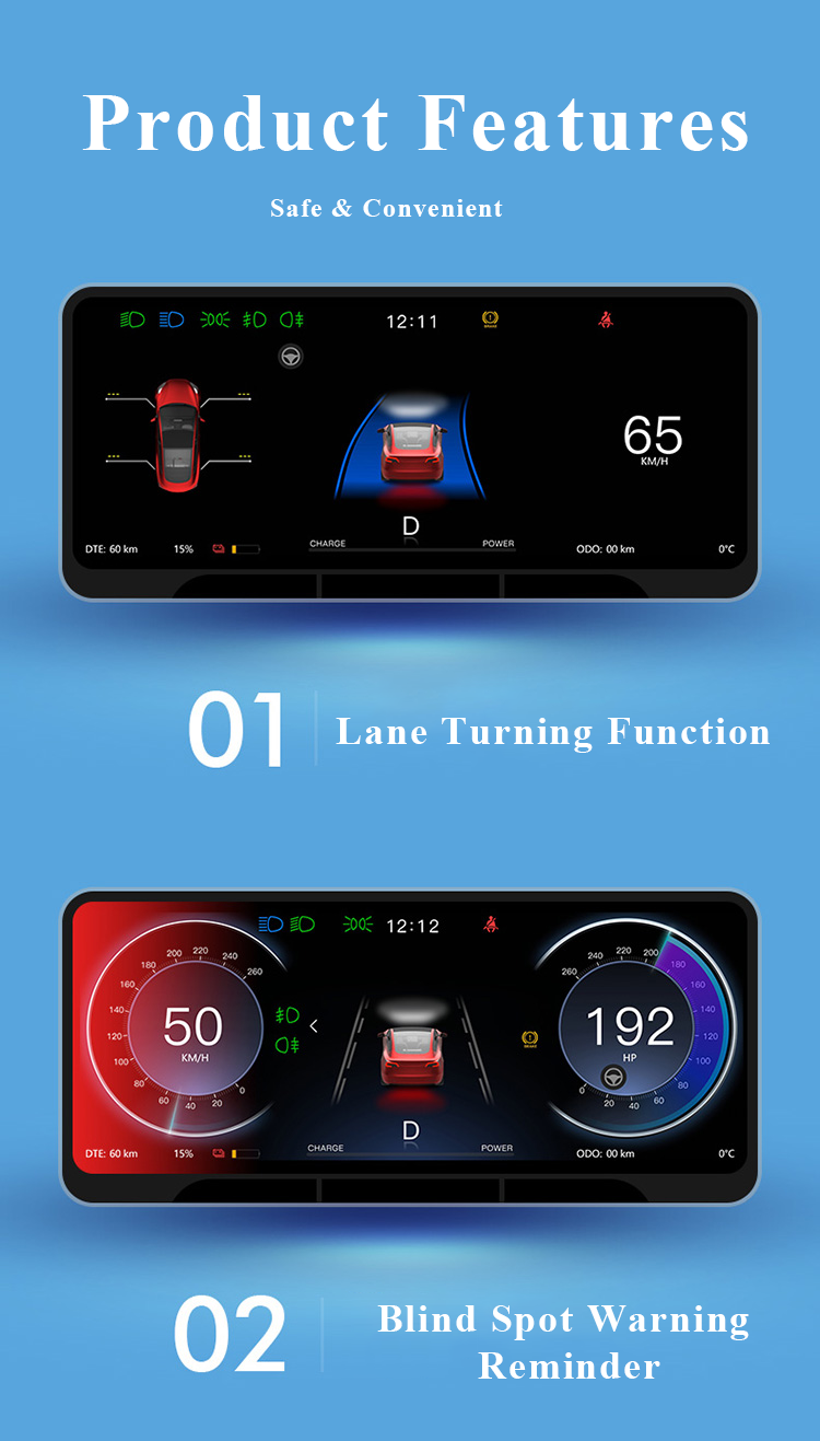 TESLASY Model 3/Y F9 9-inch Carplay/Android Auto Dashboard Touch Screen