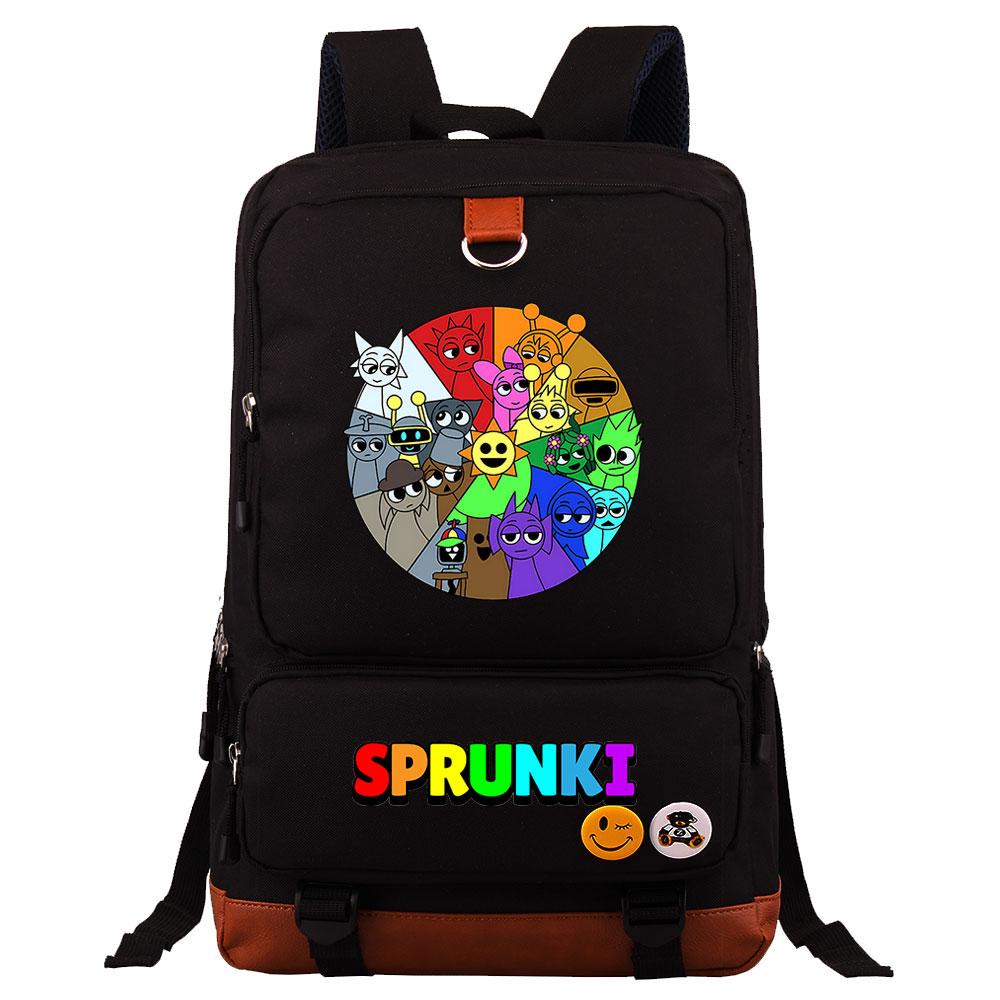 Mayoulove Sprunki Backpack Durable Design with Spacious Compartment for School and Outdoor Use-Mayoulove