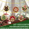 Christmas Acrylic Diamond Painting Ornament Kit 6Pcs for Adults