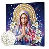 uk.everydayedeals DIY Pearl Painting With Frame - Handmade Self-Adhesive Pearls - Lady(25*25cm)