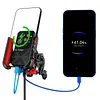Cooling Motorcycle Phone Mount with USB/TYPE-C Charging Port Motorcycle Phone Holder 360 Rotation Cellphone Cradle Adjustable for 5.4-7.8 Inch Smartphone (Handlebar)