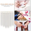 12pcs Stainless Steel Sewing Needles Set Self-Threading Embroidery Tools