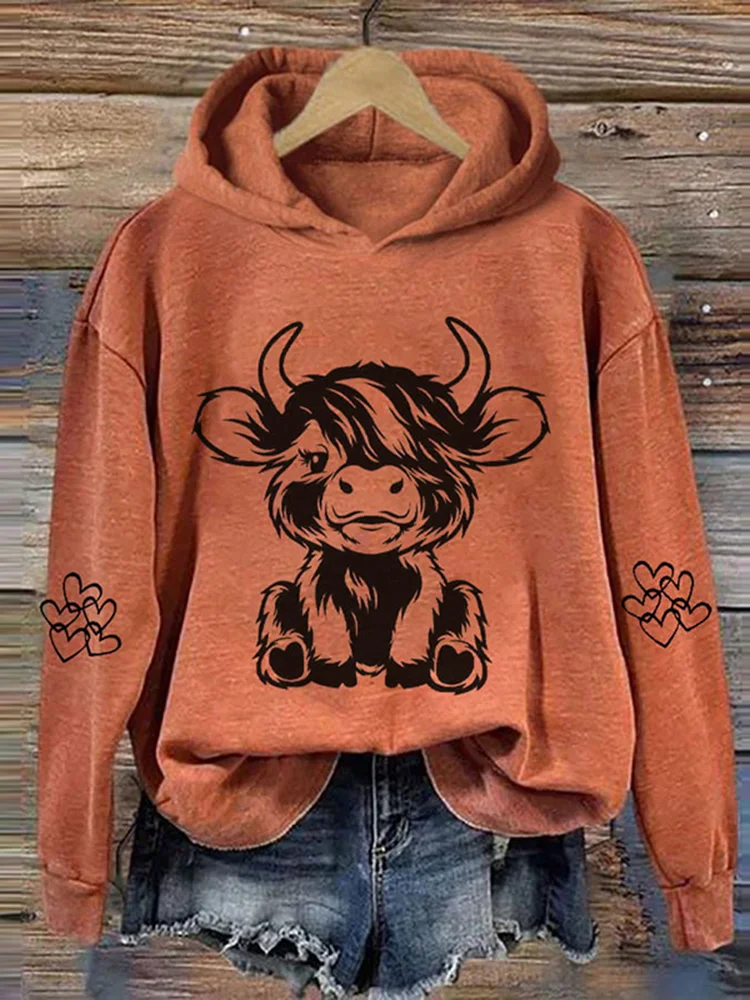 Highland cow sweatshirt hotsell