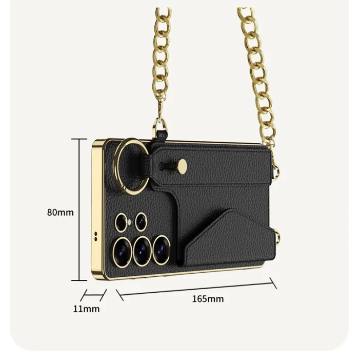 Samsung S25Ultra card holder wrist strap crossbody phone case