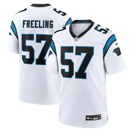 Men's Carolina Panthers #57 Monroe Freeling White 2026 NFL Draft Game Jersey