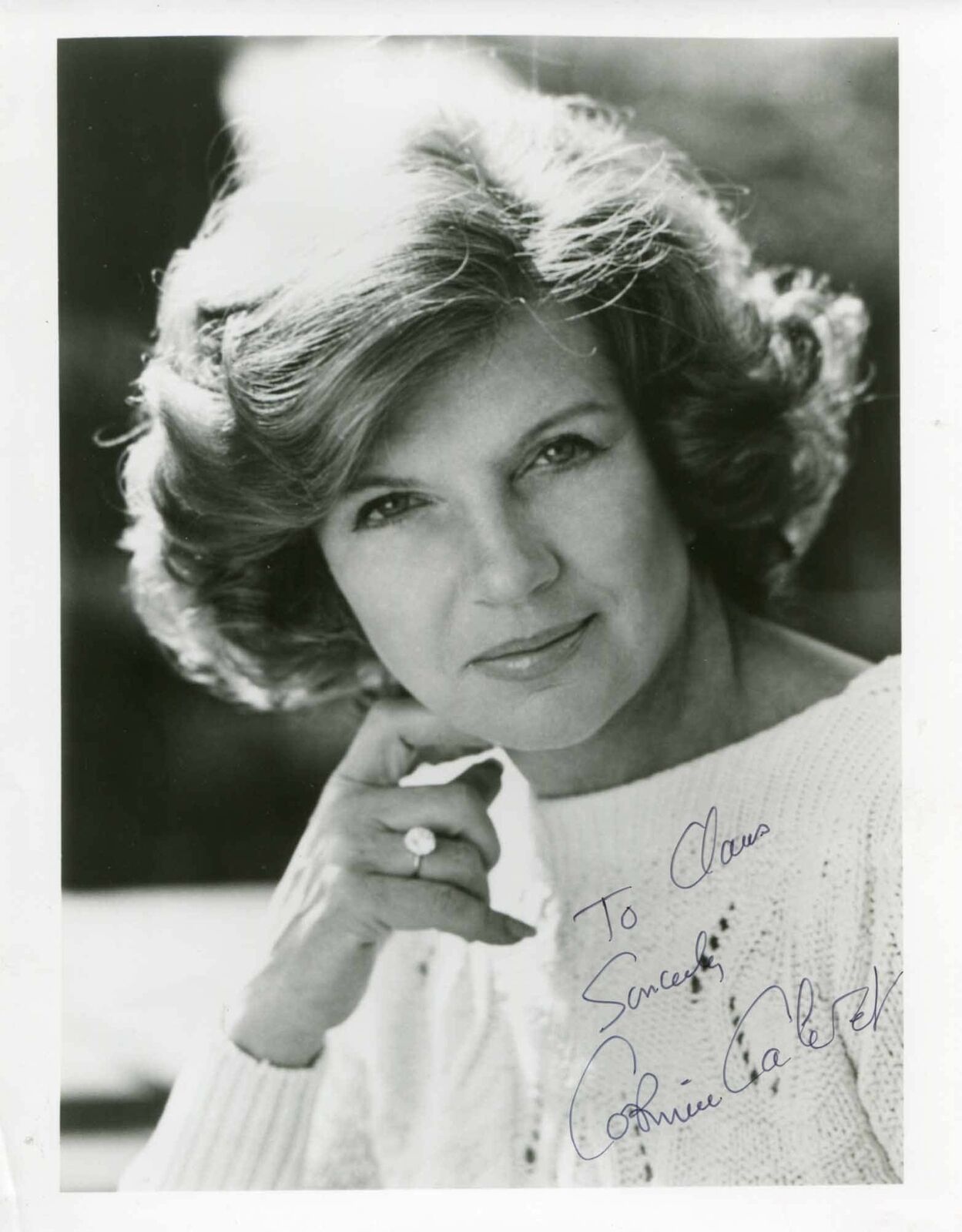 Corinne Calvet AUTHENTIC autograph, signed Photo Poster painting