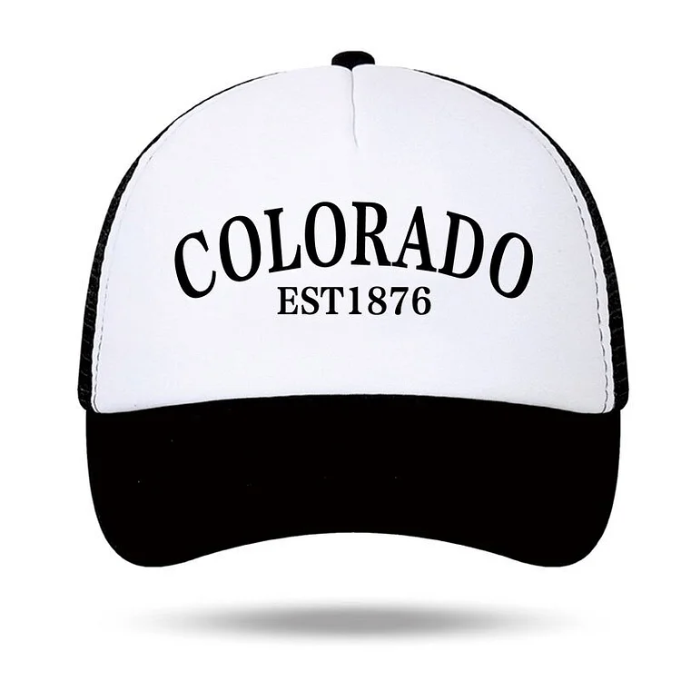Unisex Print Letter COLORADO Mesh Baseball Cap Adult Adjustable Trucker Hat Men Women Summer Sports Hats Snapback Caps