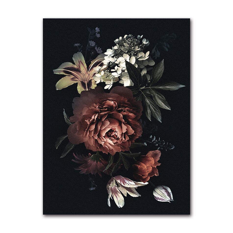Prints Nordico Art Poster Modern Home Pictures Minimalist Wall Decoration Peony Canvas Painting Wall Art Flower Posters And