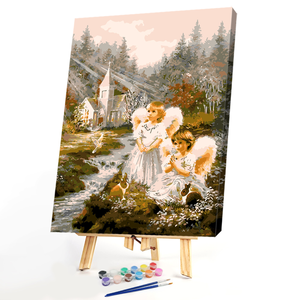 

40*50CM Paint By Numbers-Angels, 501 Original