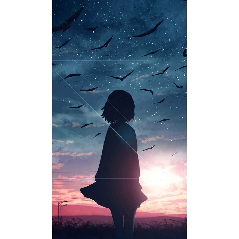 

Girl Shadow - Round Drill Diamond Painting - 80*40CM (Big Size), 501 Original