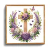 Cross Wreath Special Shaped 5D DIY Partial Drill Diamond Painting Kits for Adults Beginners Home Decor Diamonds Paintings Gem Art 11.81 X11.81inch