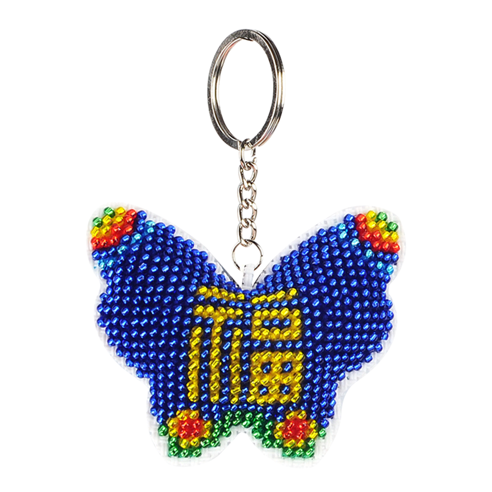 

Blue Butterfly - Bead Embroidery - Keychain, 501 Original