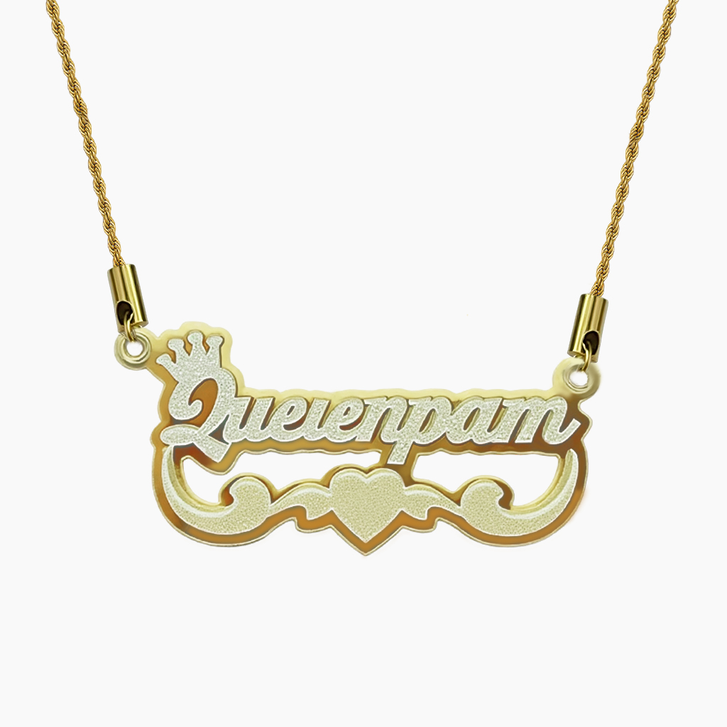 Personalized Acrylic Crown Name Necklace