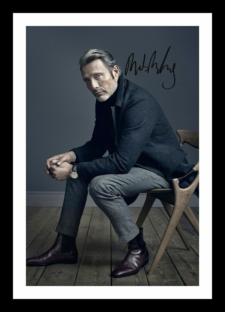 Mads Mikkelsen Autograph Signed & Framed Photo Poster painting