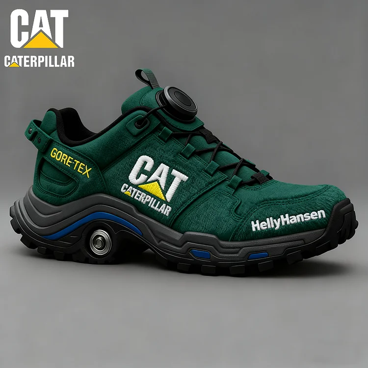 Wodoodporne i oddychające męskie buty robocze i trekkingowe marek CAT i Helly Hansen idealnie nadają się do pracy i aktywności na świeżym powietrzu.