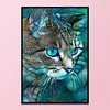 (Counted/Stamped) 11CT Blue Cat-Cross Stitch-36x50CM/14.17*19.69in(Brand)